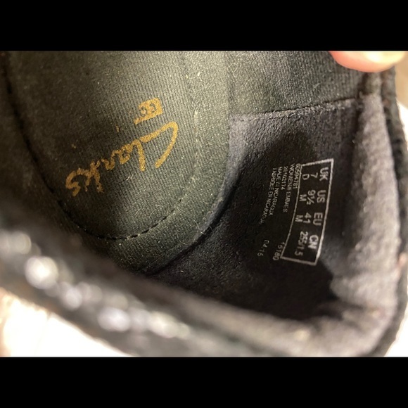 CLARKS | loafers black leather cushion 9.5 - Picture 7 of 7